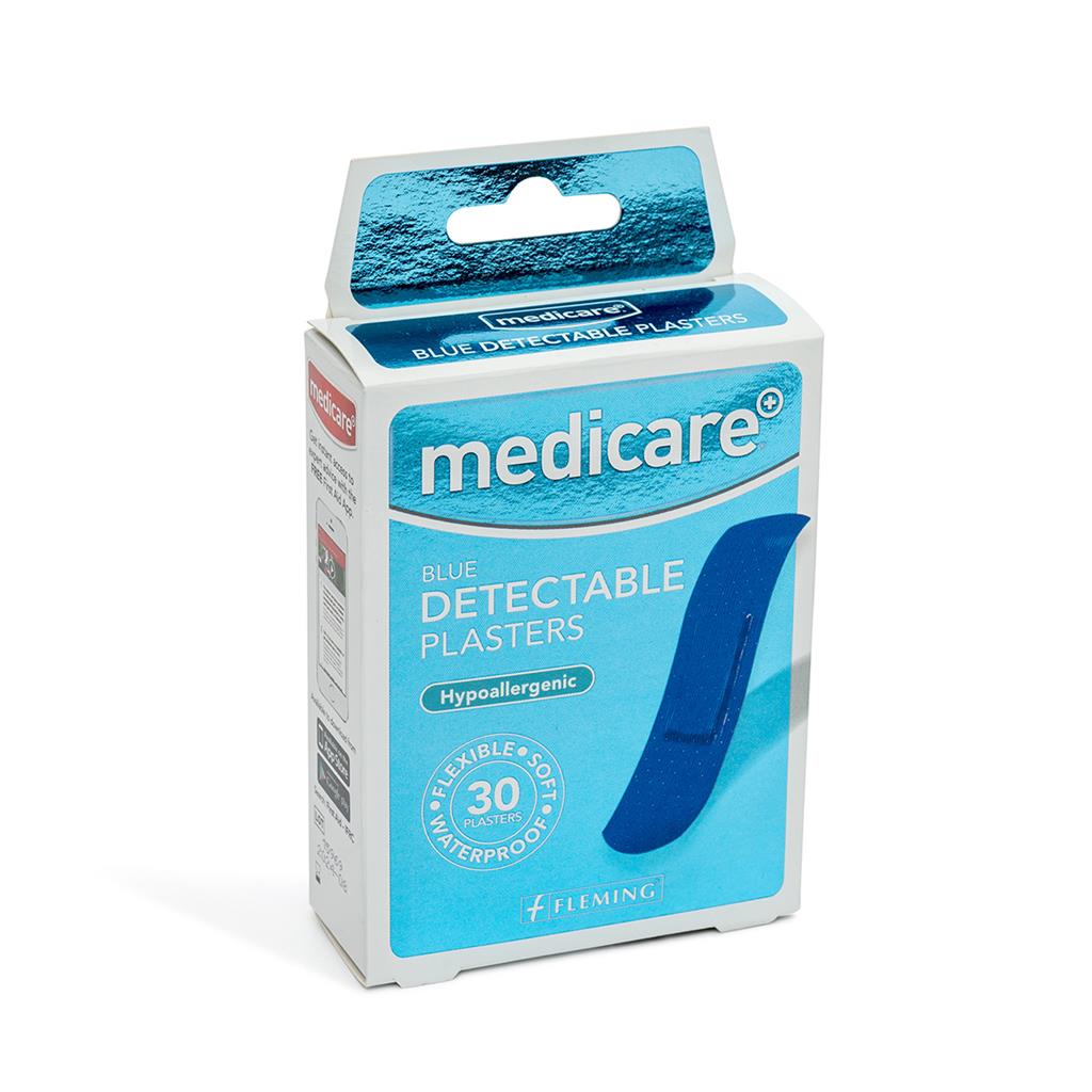 MEDICARE first aid plasters blue detectable  30
