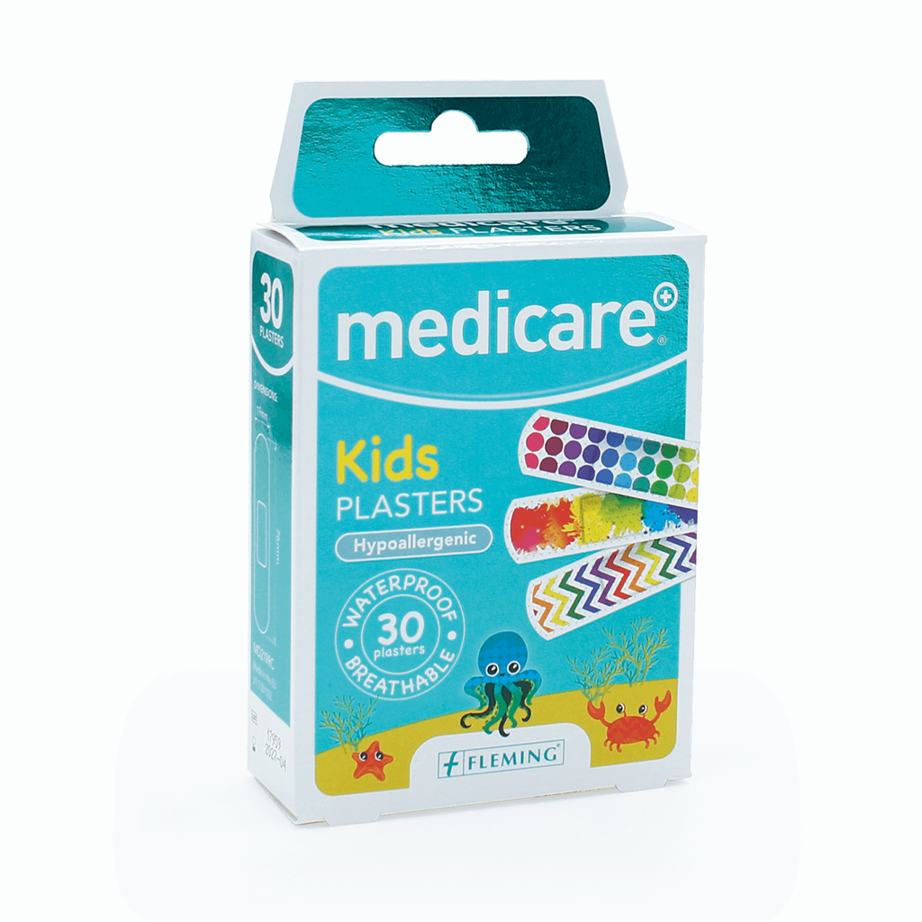 MEDICARE first aid plasters waterproof kids bright  30