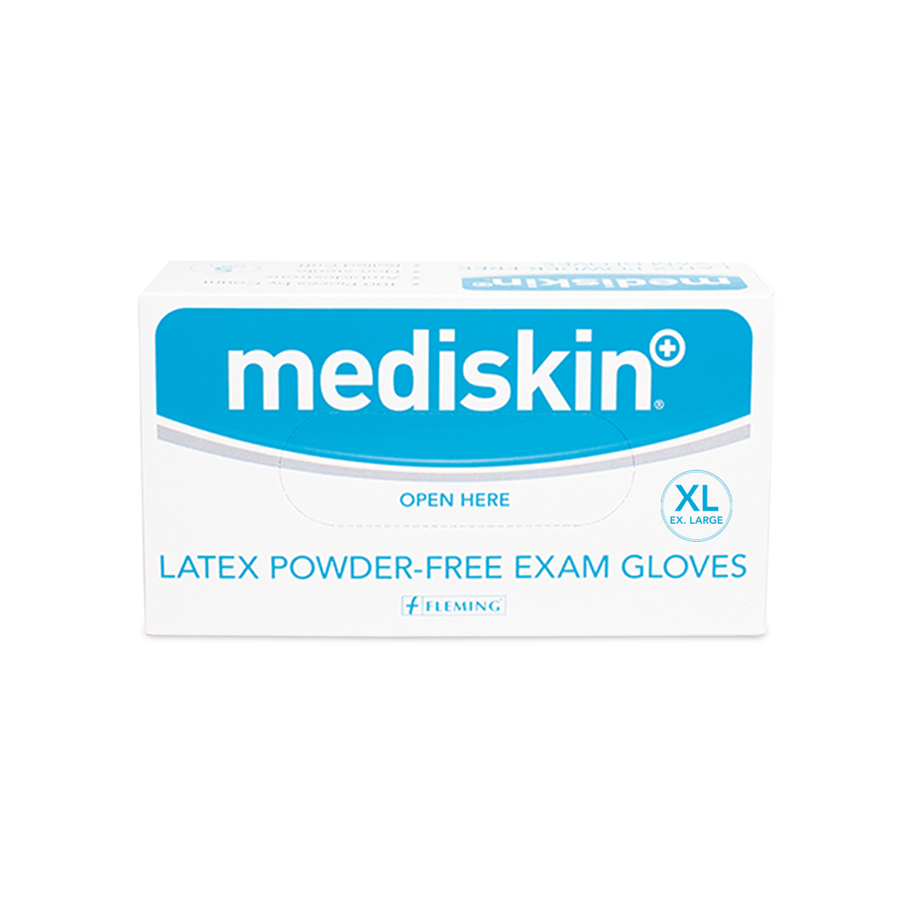 MEDISKIN latex gloves powder free x large 100
