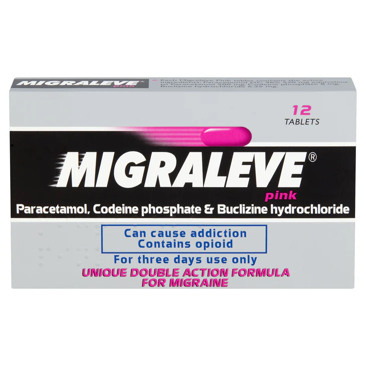 MIGRALEVE Tablets Pink Pack 6.25mg/8mg/500mg  12