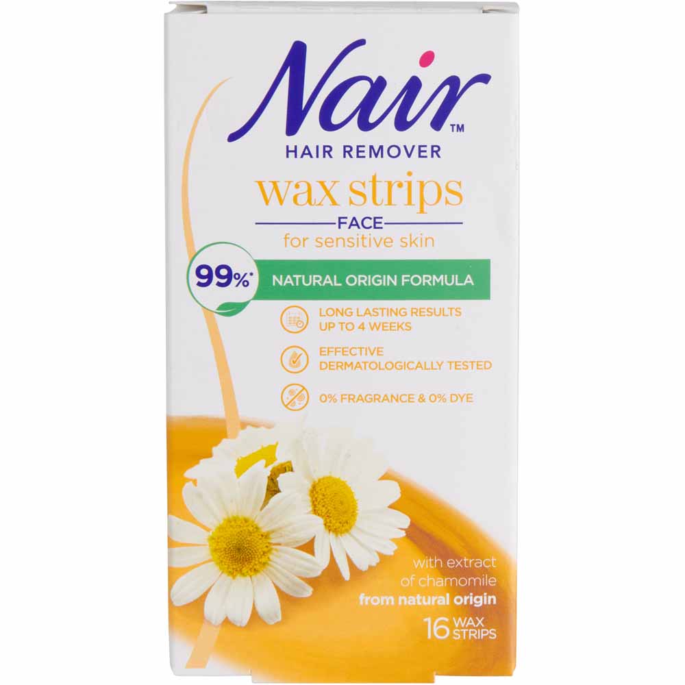 NAIR chamomile face wax strips  16