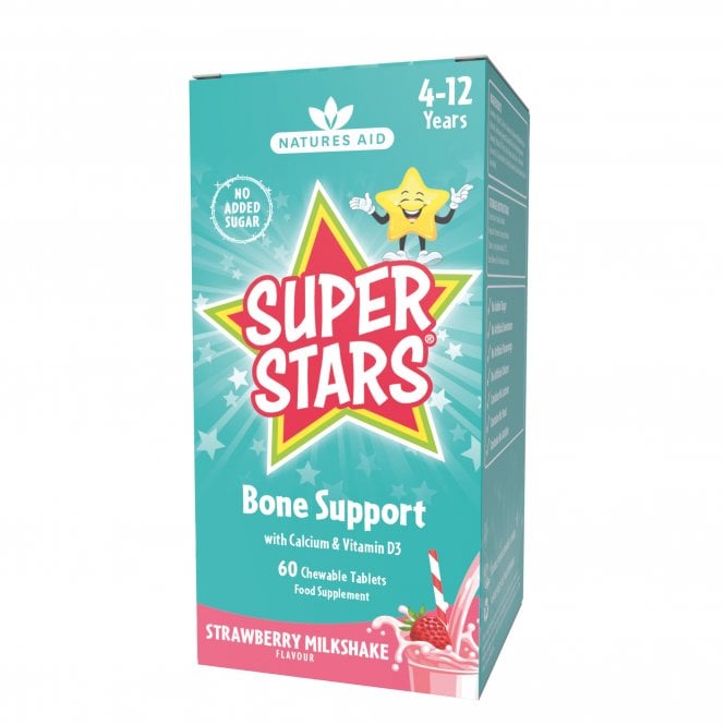 NATURES AID children's super stars bone support chewable tablets  60