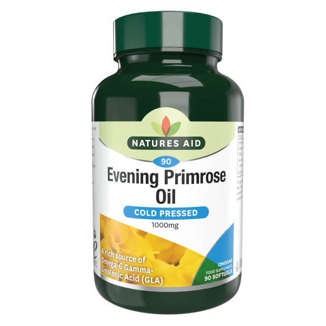 NATURES AID essential fatty acids capsules evening primrose oil high strength 1000mg  90