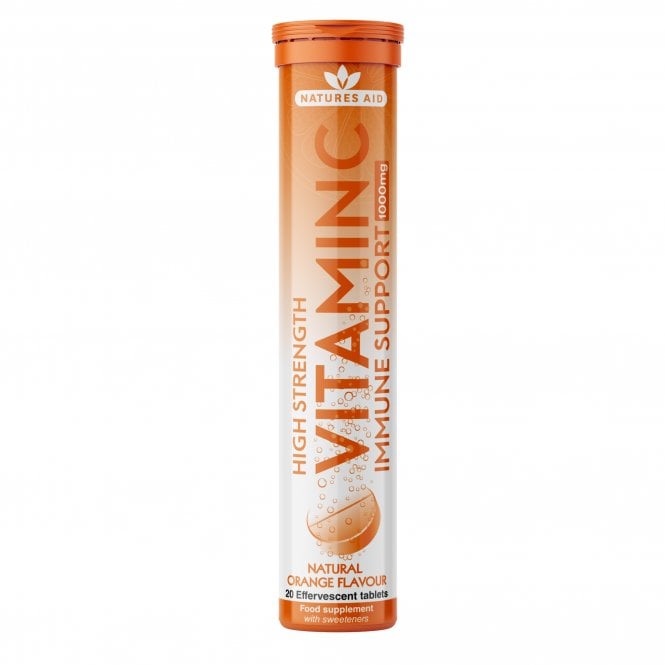 NATURES AID vitamins tablets effervescent vitamin C 1000mg  20