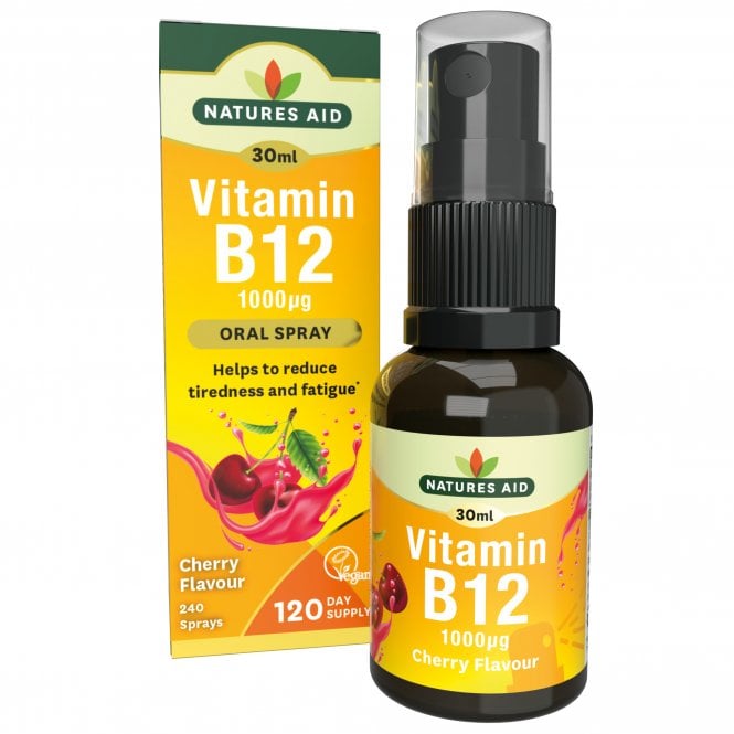 NATURES AID vitamins vitamin B12 oral spray 1000ug 30ml
