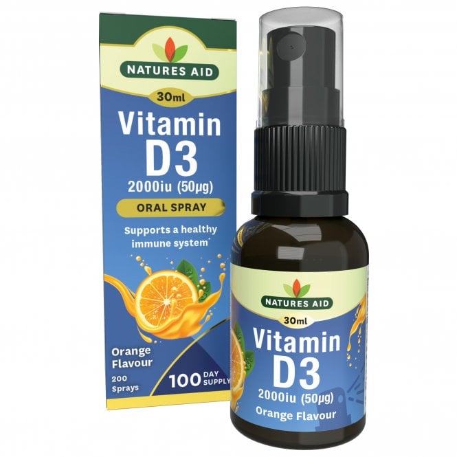 NATURES AID vitamins vitamin D3 oral spray 50ug 30ml