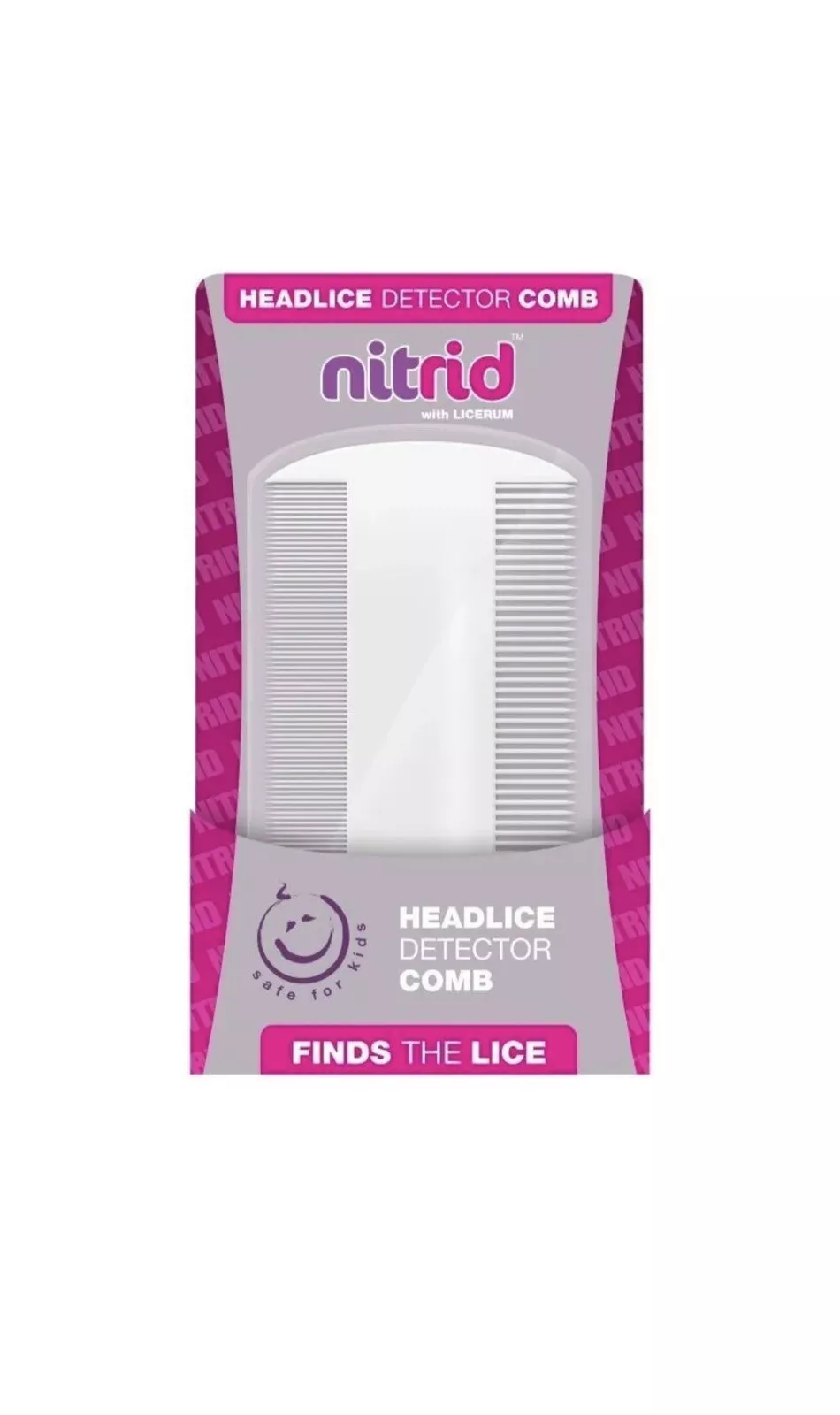 NITRID head lice treatment detection comb