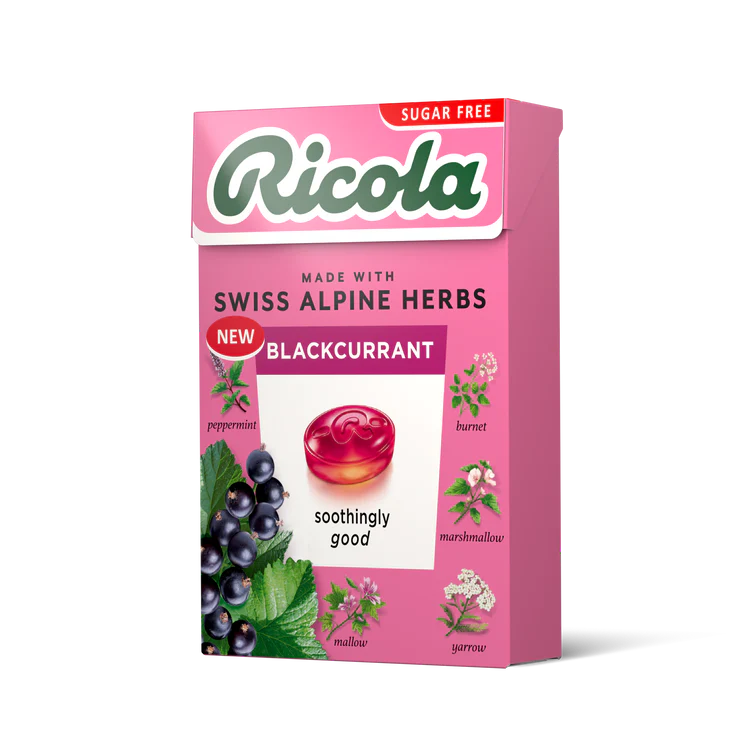 RICOLA lozenges sugar free blackcurrant 45g