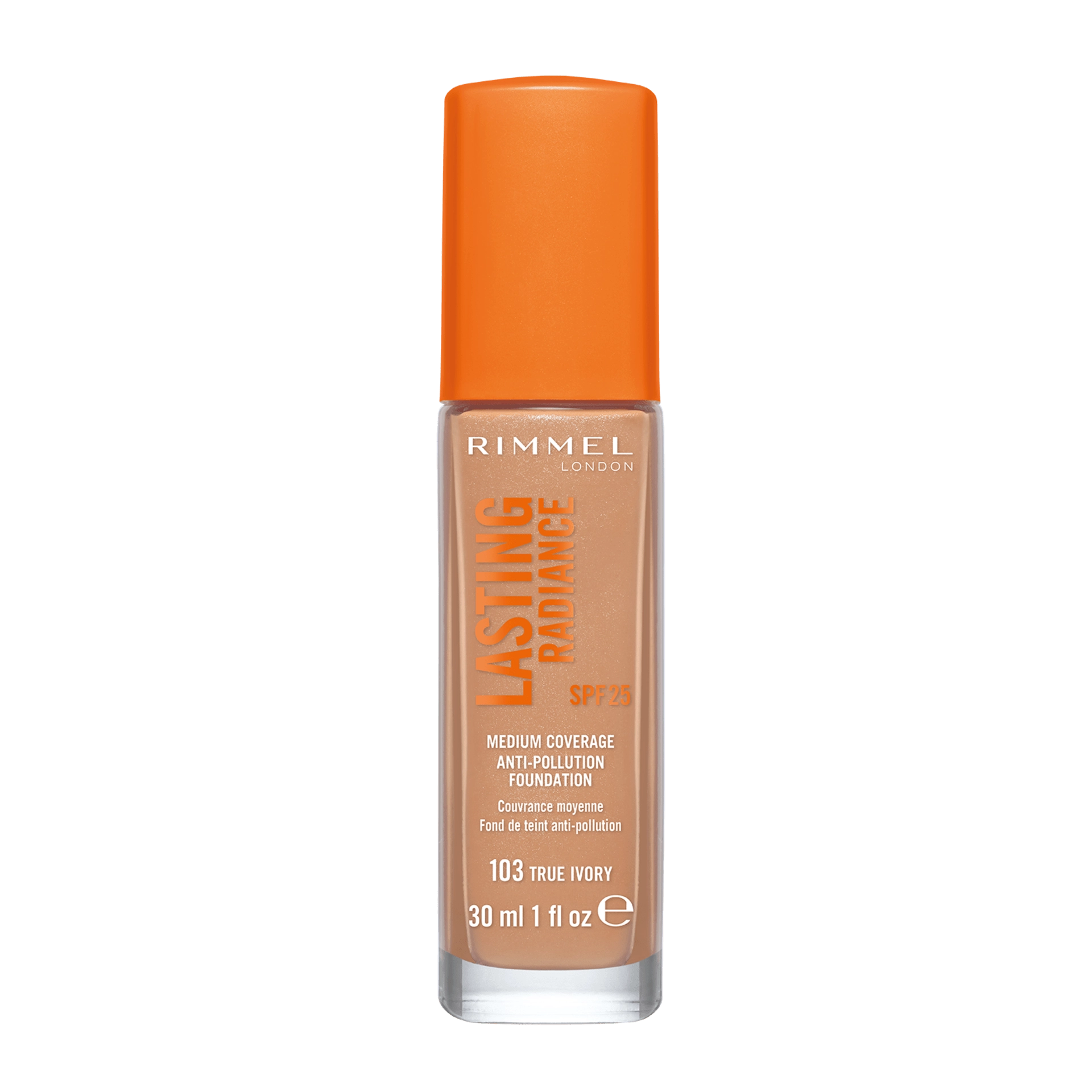 RIMMEL face make-up foundation lasting radiance true ivory 103 30ml