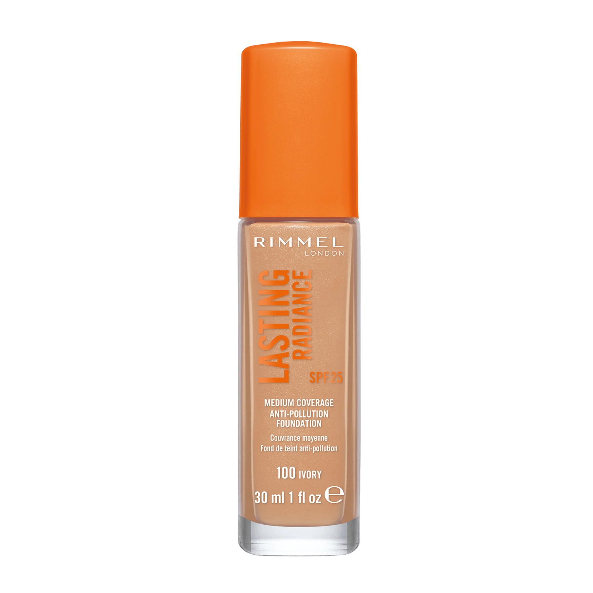 RIMMEL face make-up foundation lasting radiance ivory 100 30ml