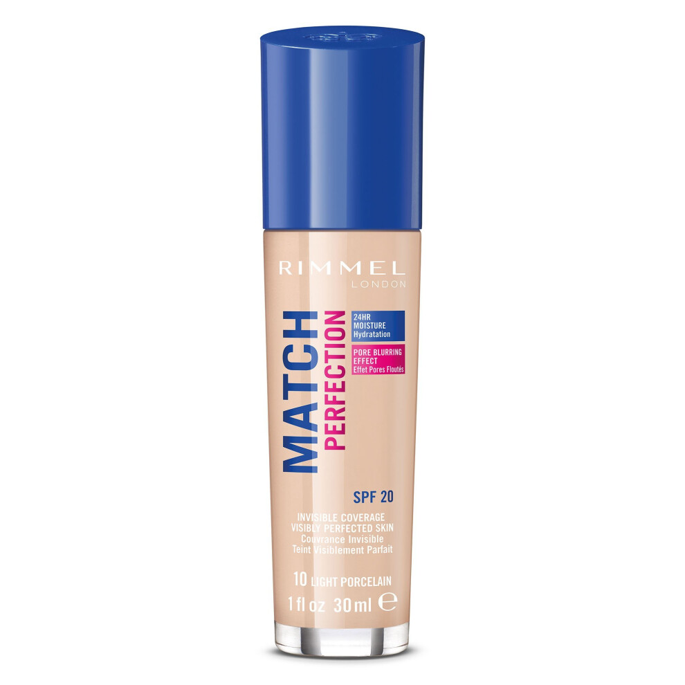 RIMMEL face make-up foundation match perfection light porcelain 30ml
