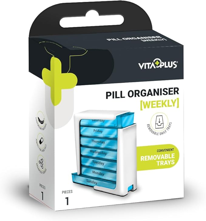 VITAPLUS pill box weekly with removable trays
