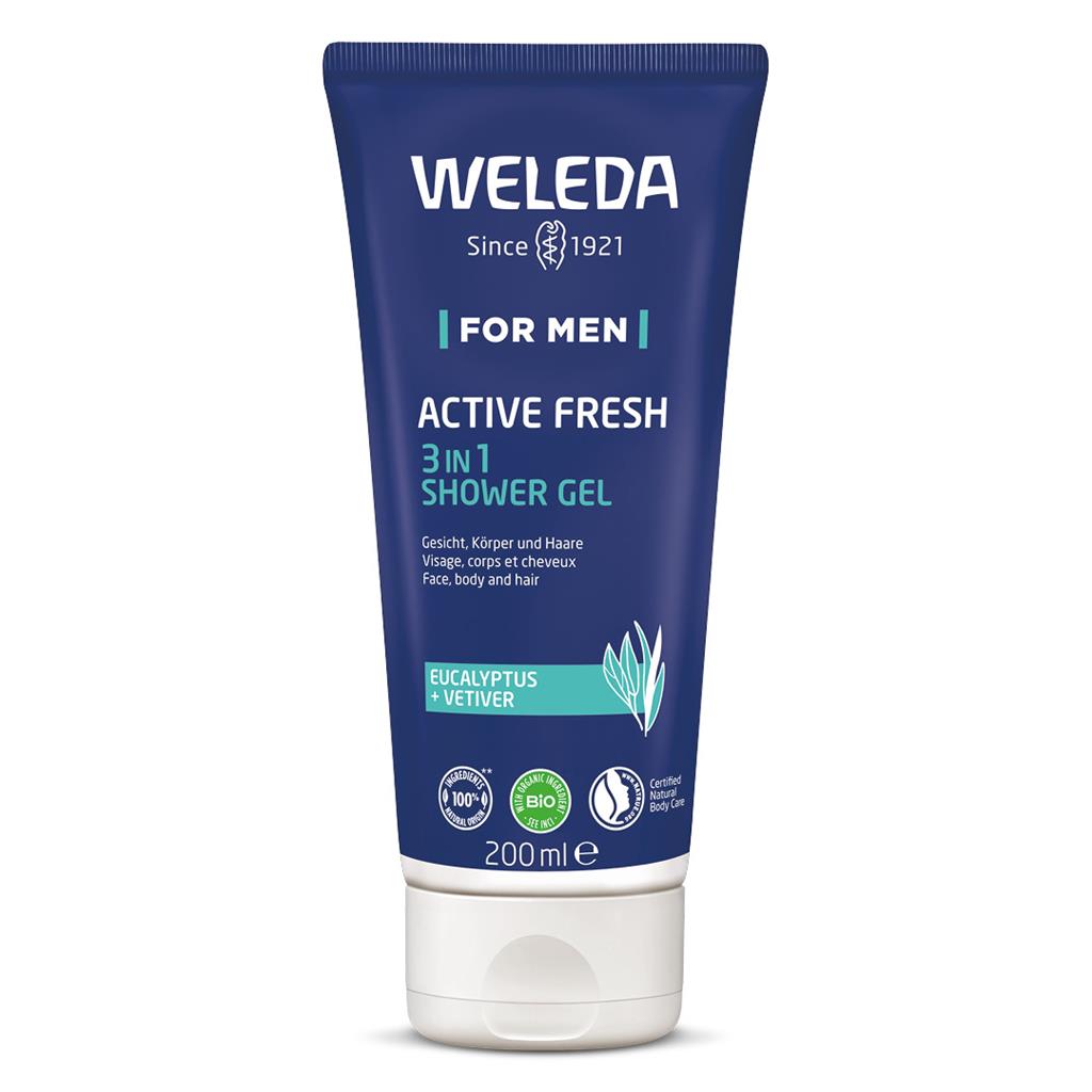 WELEDA mens active fresh shower gel 200ml