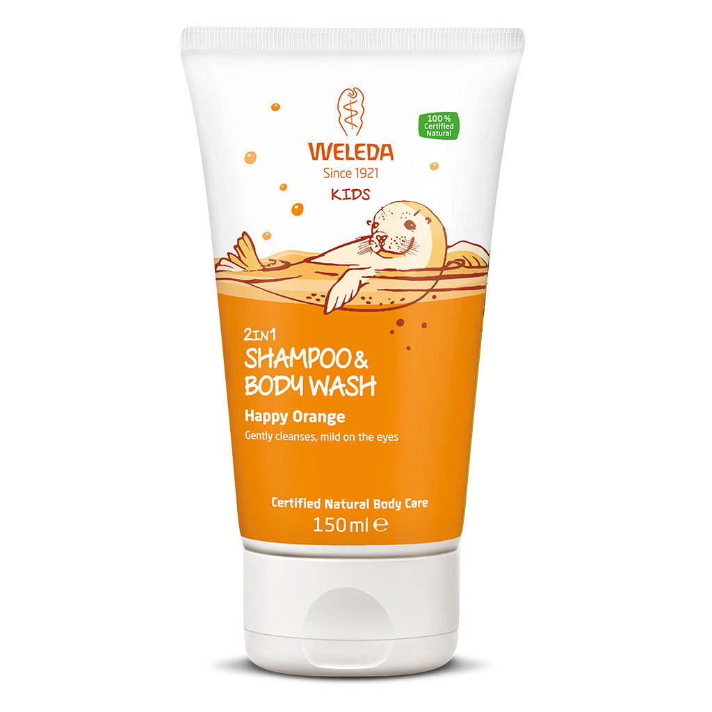 WELEDA mother & child kids 2in1 shower happy orange 150ml
