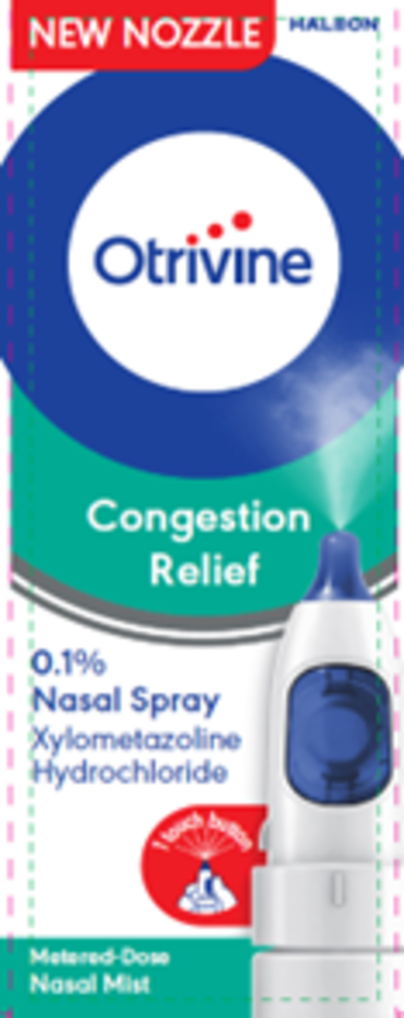 OTRIVINE nasal spray with khone spray congestion relief 0.1% 10ml