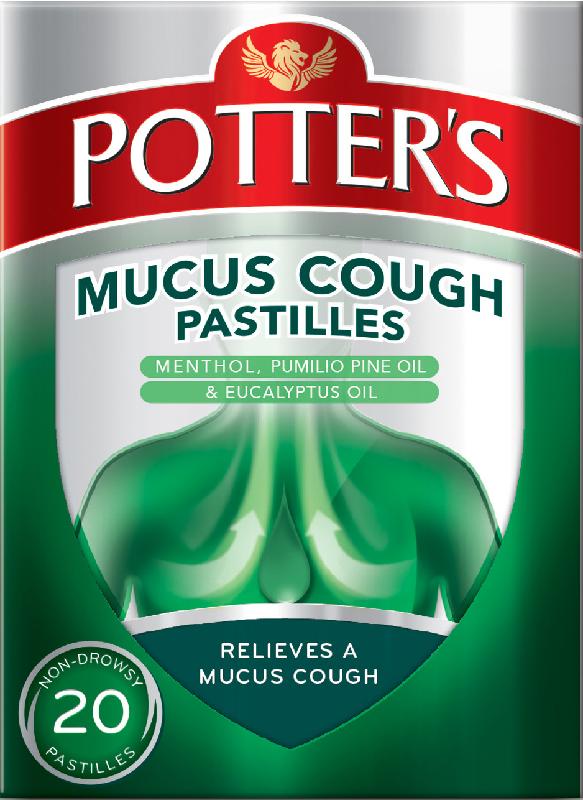 POTTERS pastilles mucus cough  20