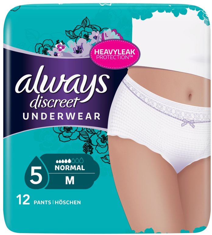 ALWAYS incontinence range discreet pants medium  12