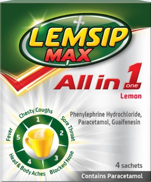 LEMSIP MAX all in one lemon sachets 200mg/1000mg/12.2mg  4