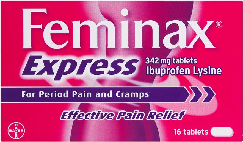 FEMINAX EXPRESS tablets 342mg 16