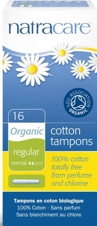 NATRACARE organic tampons regular applicator  16
