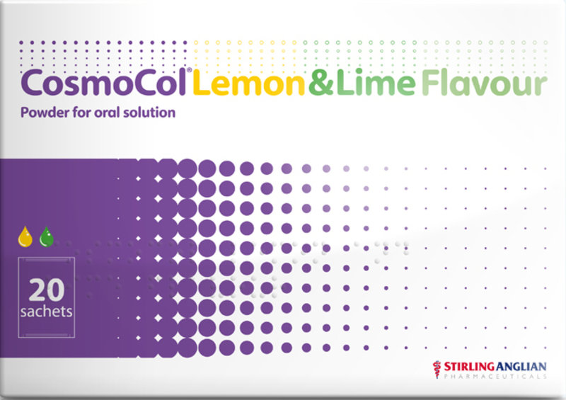 COSMOCOL powder for oral solution sachets lemon & lime 13.125g/46.6mg/350.7mg/178.5mg  20