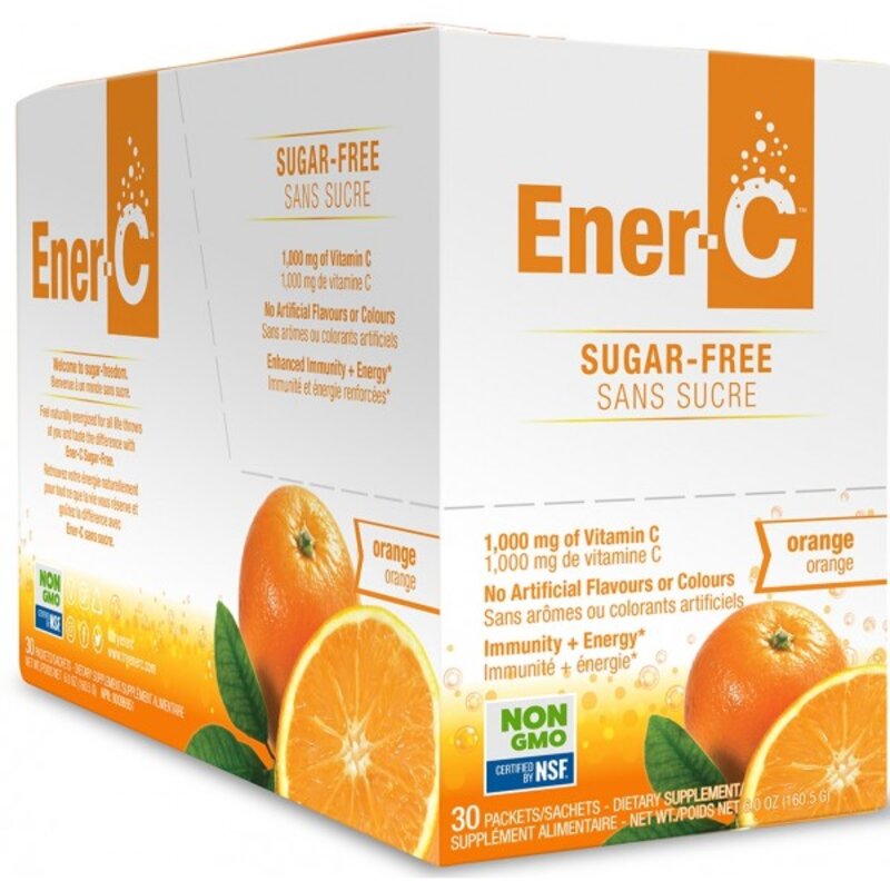ENER-C effervescent powdered drink mix orange s/f 50mg/2500iu/1000mg/15iu 34g 30