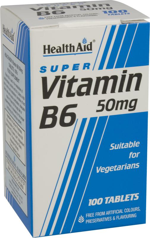 HEALTHAID vitamins tablets vitamin B6 50mg  100