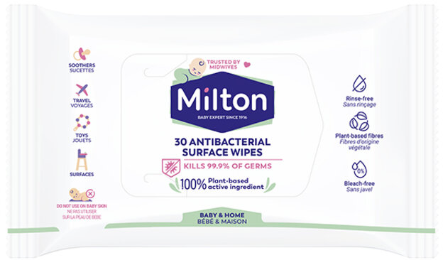 MILTON 2 antibacterial surface wipes  30