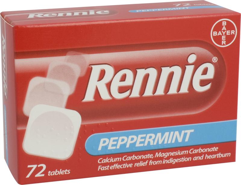 RENNIE tablets peppermint 680mg/80mg  72