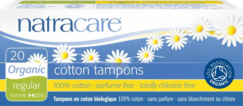 NATRACARE organic tampons regular non-applicator  20