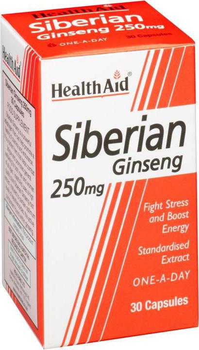 HEALTHAID herbal formula capsules siberian ginseng 250mg  30