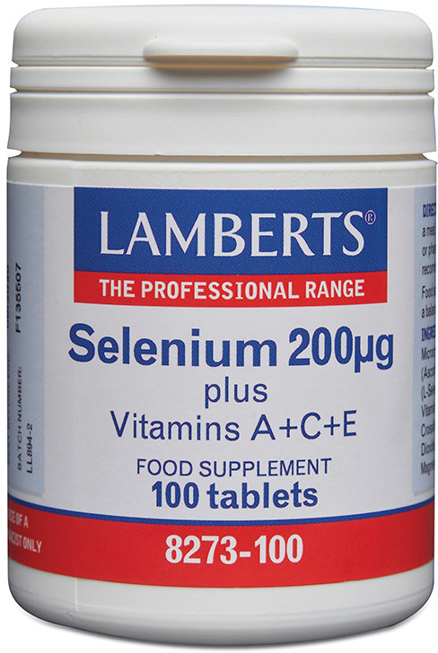LAMBERTS minerals tablets selenium 200mcg + vitamins A, C & E  100