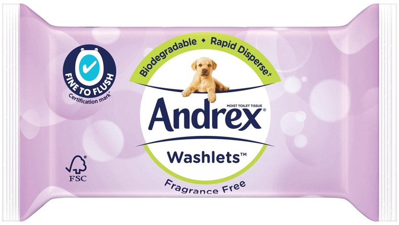 ANDREX moist toilet tissues fragrance free washlets  36