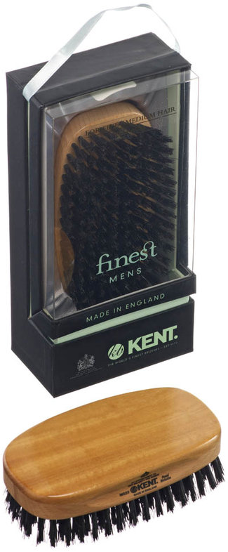 KENT men's finest rectangular satin and beechwood, pure black