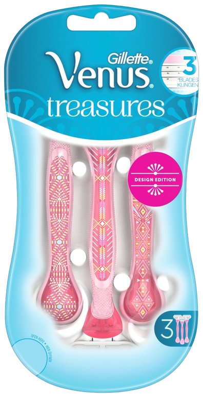 GILLETTE razors, blades & trimmers venus disposable razors treasures pink  3