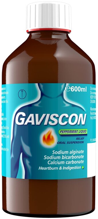 GAVISCON liquid peppermint 80mg/5ml/250mg/5ml/133.75mg/5ml 600ml