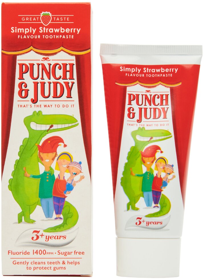 PUNCH AND JUDY toothpaste childrens original simply strawberry 3+ years 50ml