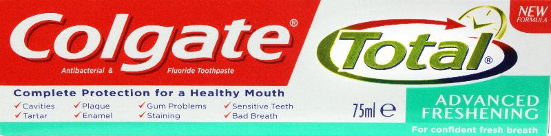 COLGATE toothpaste total freshening 75ml