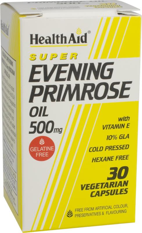 HEALTHAID fatty acid capsules evening primrose oil + vit E 500mg  30