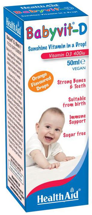 HEALTHAID vitamins drops babyvit - D 400iu 50ml