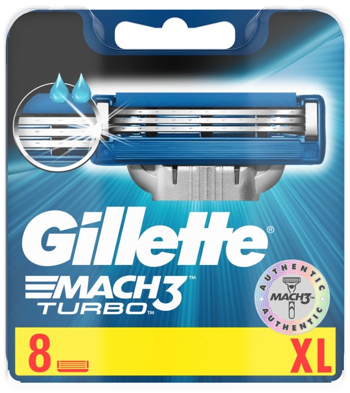 GILLETTE razors, blades & trimmers mach3 turbo razor blades  8