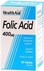HEALTHAID vitamins tablets folic acid 400mcg  90