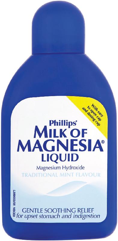 PHILLIPS MILK OF MAGNESIA liquid, mint flavour 415ml/5ml 200ml