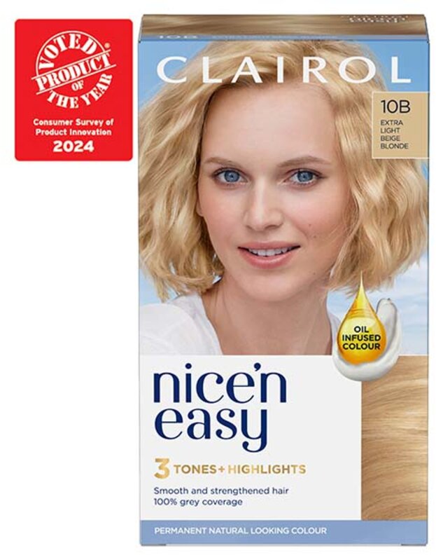 CLAIROL nice n easy care colour extra light beige blonde 10b