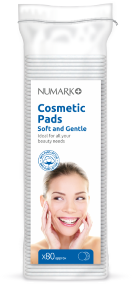 NUMARK toiletries & personal care round cosmetic pads single faced  100