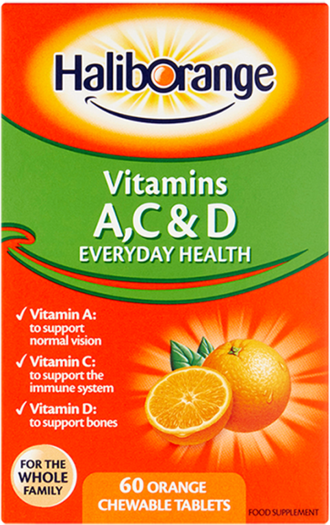 HALIBORANGE A, C & D tablets orange  60