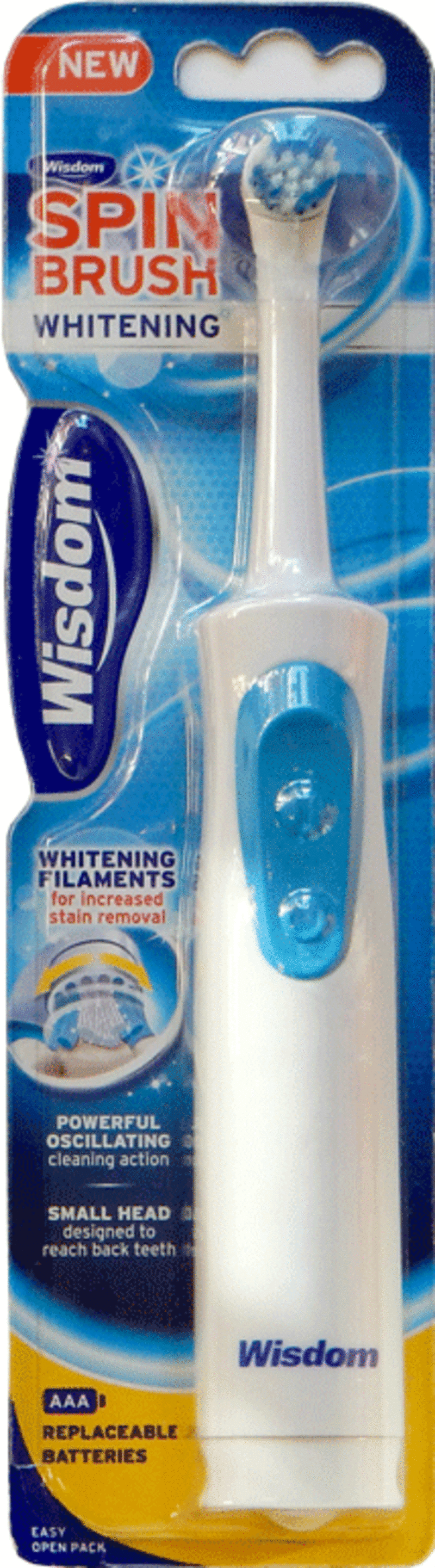 WISDOM toothbrushes spinbrush whitening