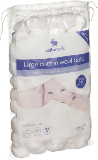 COTTONTAILS cotton wool balls large 100