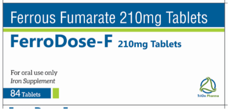 FERRODOSE-F tablets 210mg 84