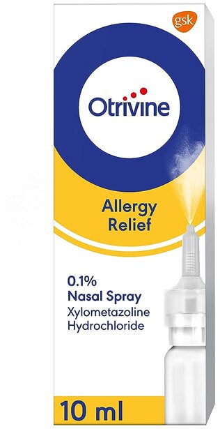 OTRIVINE nasal spray allergy relief 0.1% 10ml